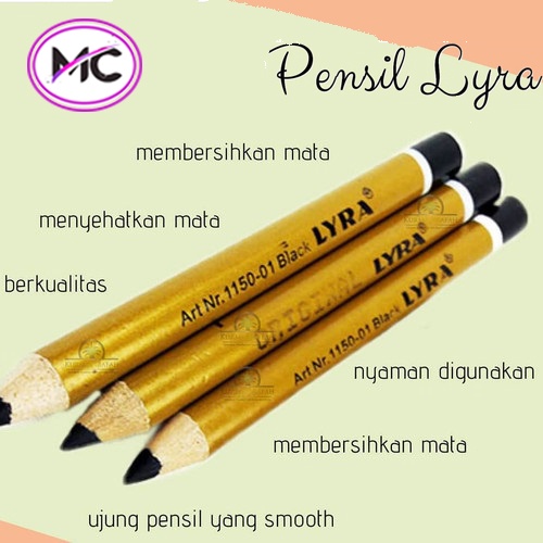 Pensil Alis Original Lyra Warna Hitam Coklat Gold Premium Asli Eyebrow Pencil Liner