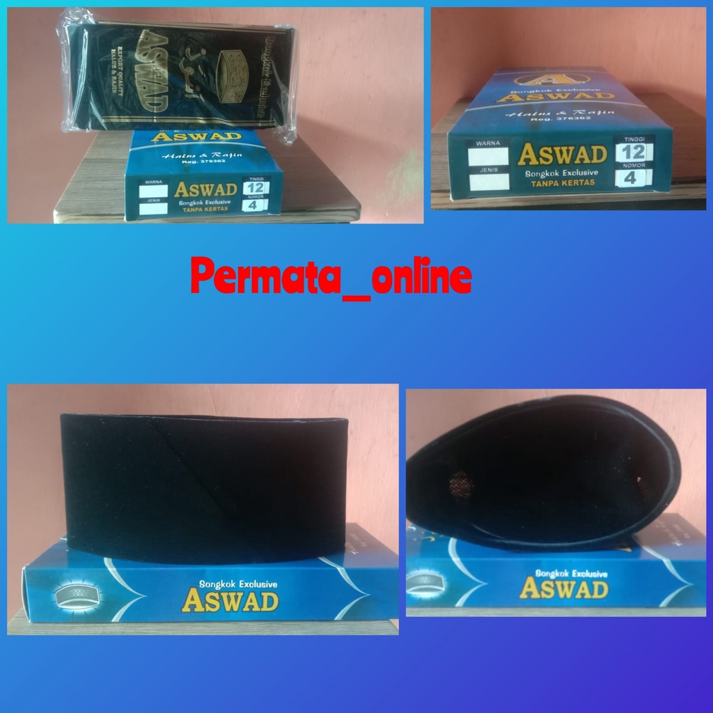 PECI KOPIAH SONGKOK HITAM ASWAD AC TINGGI 12