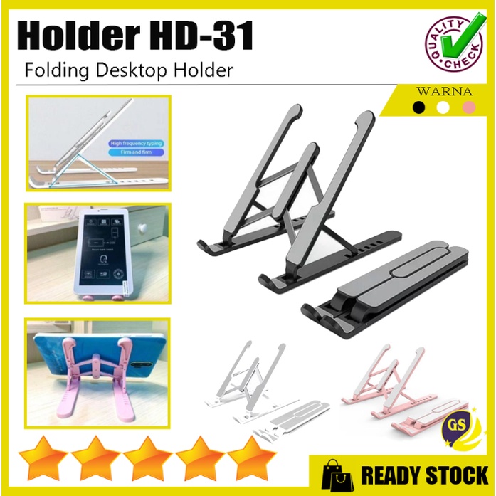 HD-31 Holder Phone Stand Universal Folding Desktop Dudukan HP Tablet