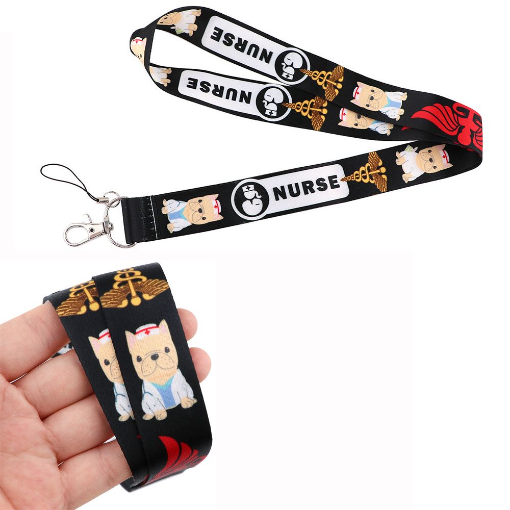 TOP Multi-function Animal Doctors Lanyard Cartoon Neck Strap Mobile Phone Straps Accessories Card Badge Gym Key Chain Cover Pass Key Chain