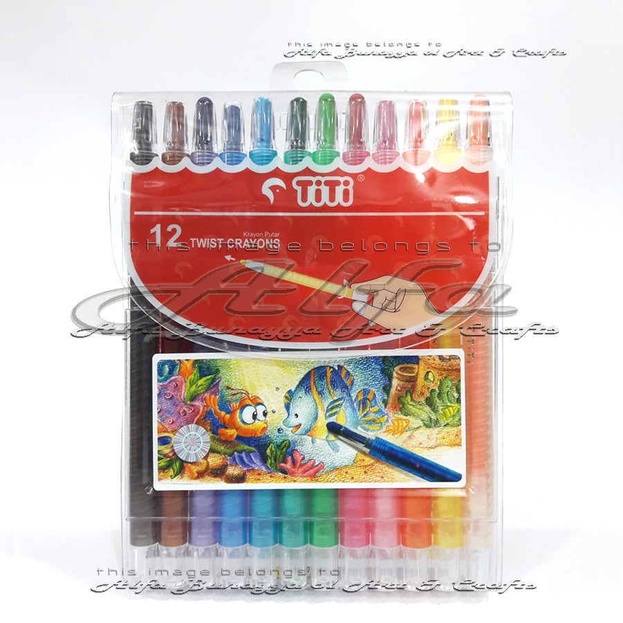 TITI Crayon Putar 12 - 12 Twist Crayons - Oil Pastel Krayon