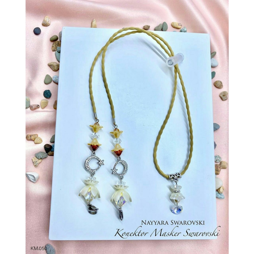 Strap Konektor Kalung Masker Swarovski Austria
