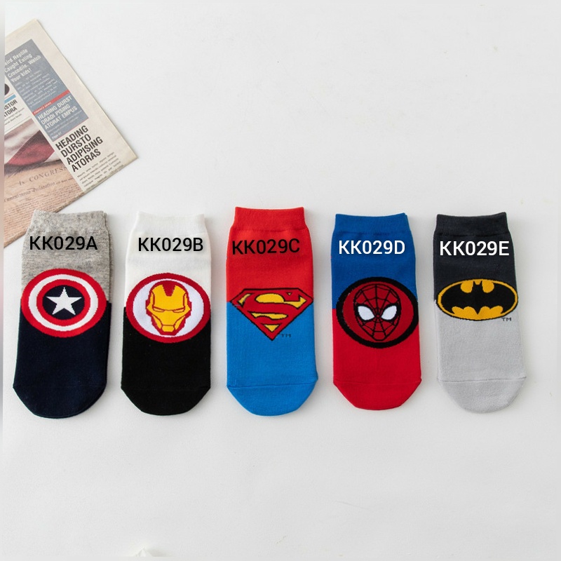 Kaos Kaki Superhero Batman Superman Ironman Captain America