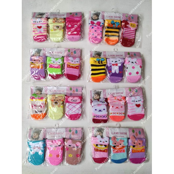 [ISI 3 PASANG] ECER KAOS KAKI BAYI IMPORT