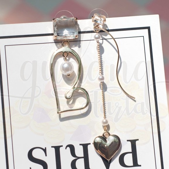 Anting Stud Unique Hearts GH 203756