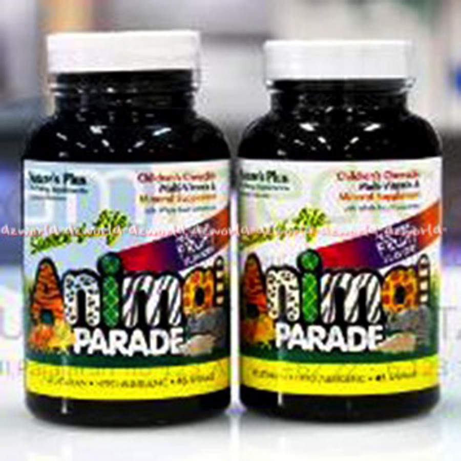 Nature's Plus Animal Parade 45tablet Multivitamin Anak Untuk Membantu Pertumbuhan Bentuk Hewan Lucu