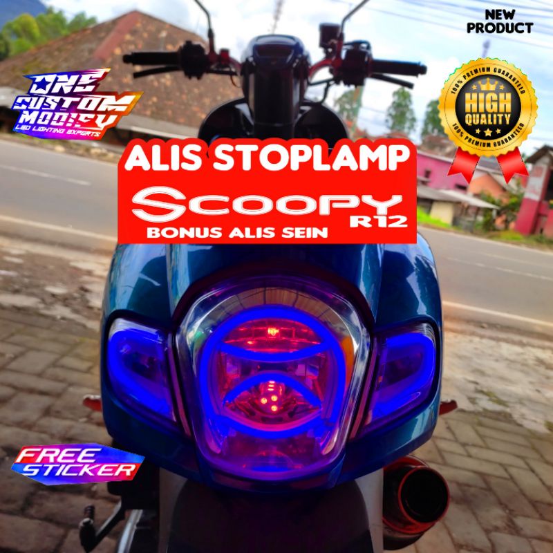 ALIS STOPLAMP SCOOPY DONAT LAMPU ALIS REM VARIASI REM BELAKANG SCOOPY 2017 2018 2019