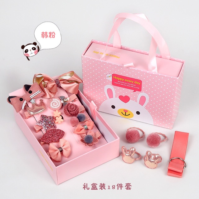 Children hairpin gift box hairpin set birthday gift kept rambut baby pin baby aksesoris rambut