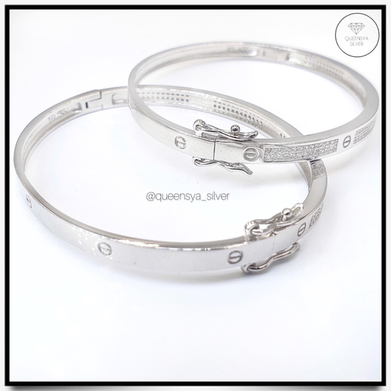 Aksesoris Wanita Perhiasan Perak 925 || Premium Fashion Satuan/Set Gelang Cincin Anting  || Lapis Mas Putih || Asli Silver Perak 925