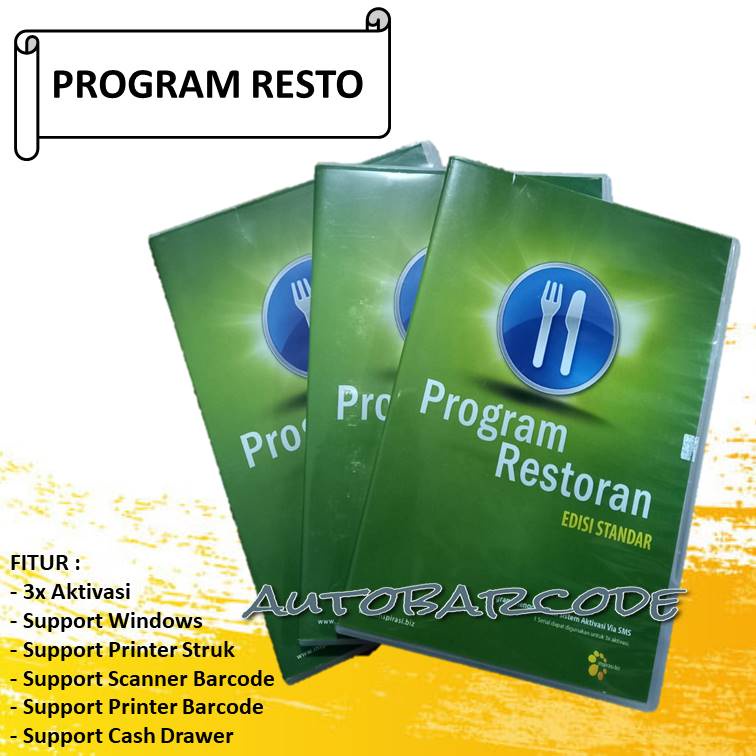 SOFTWARE PROGRAM RESTO / RESTORAN CAFE Support Windows ALL IN ONE