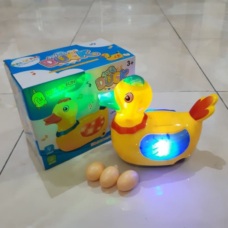 Mainan Bebek Bisa Jalan dan Nyala Lampu Bump Go - Duck Anak Edukasi