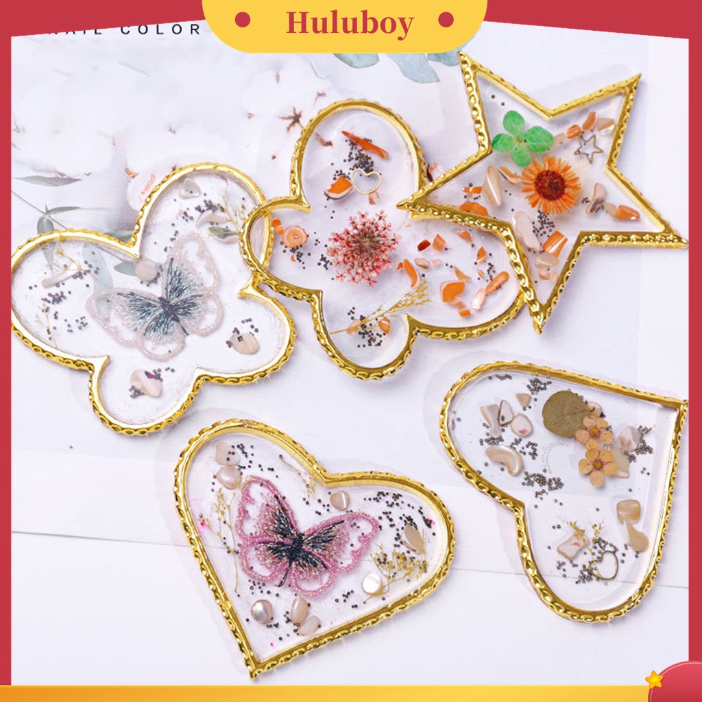 Huluboy Huluboy♡ Palet Cat Kuku Bahan Resin Warna Emas Untuk Nail Art