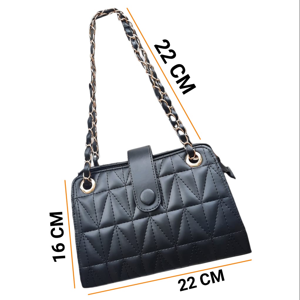 Tas Selempang Wanita Sling Bag Tas Bahu Shoulder Bag Tas Jinjing Rantai Handbag Crossbody Wanita Pesta Kasual Lucu Polos Model Terbar Kekinian Vintage Gendis
