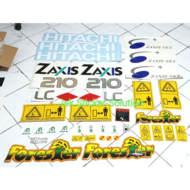 Stiker Excavator Hitachi 210LC Stiker Alat Berat