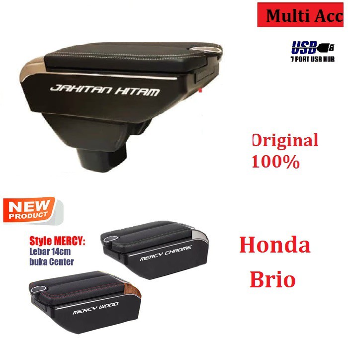 Console Box Honda Brio 2012 - 2018 + USB Original Best Quality