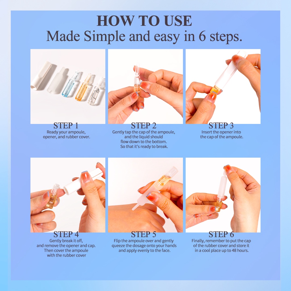 [BPOM] Premiere Beaute  AMPOULE 1.5ml*10 Niacinamide VC Booster Essential concentrated serum Ceremide skin repair concentrated serum BRIGHTENING SOOTHING Acne Care PH PH Balance Acne Reduce concentrated serum-6