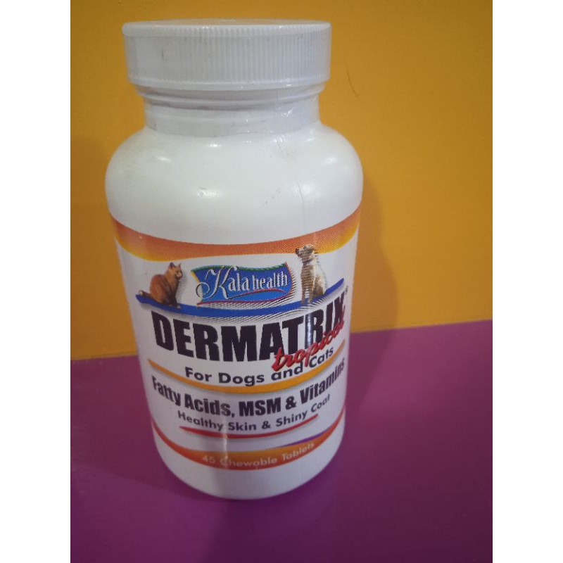 ecer dermatrix tropical dog &amp; cat vitamin bulu dan kulit