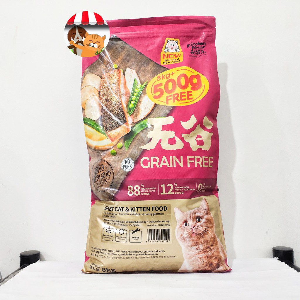 Kitchen Flavor Grain Free Baby Cat &amp; Kitten 8kg - Makanan Kucing