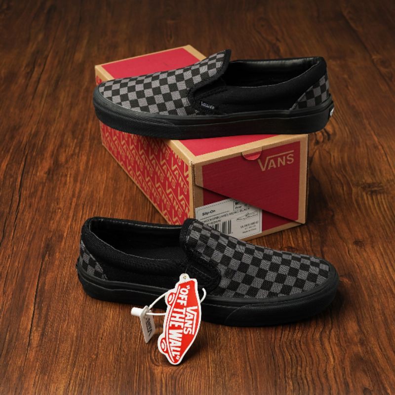 Vans Slip On Checkerboard Mono Black