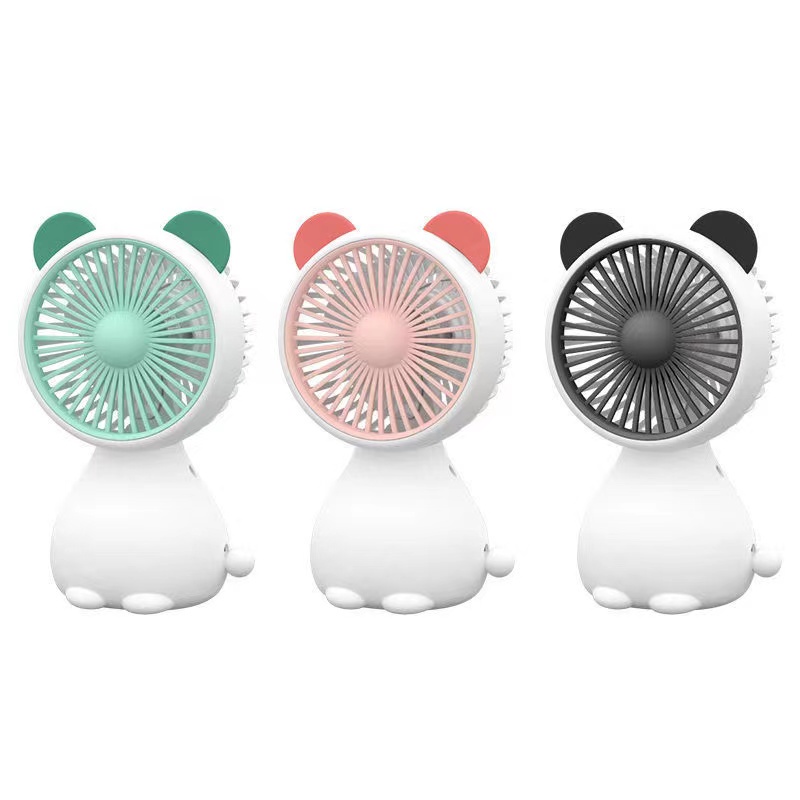 【Beli dua diskon 20%】 Goojodoq Kipas meja isi ulang USB / kipas angin mini genggam beruang cute /mini fan portable