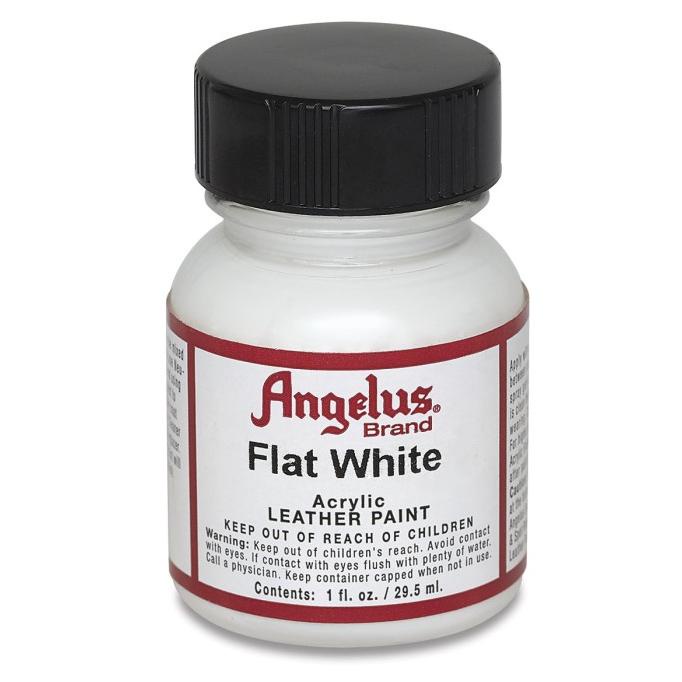 

{{{{}}] Angelus Flat White Acrylic Leather Paint Cat Bahan Kulit 1 Oz 29ML