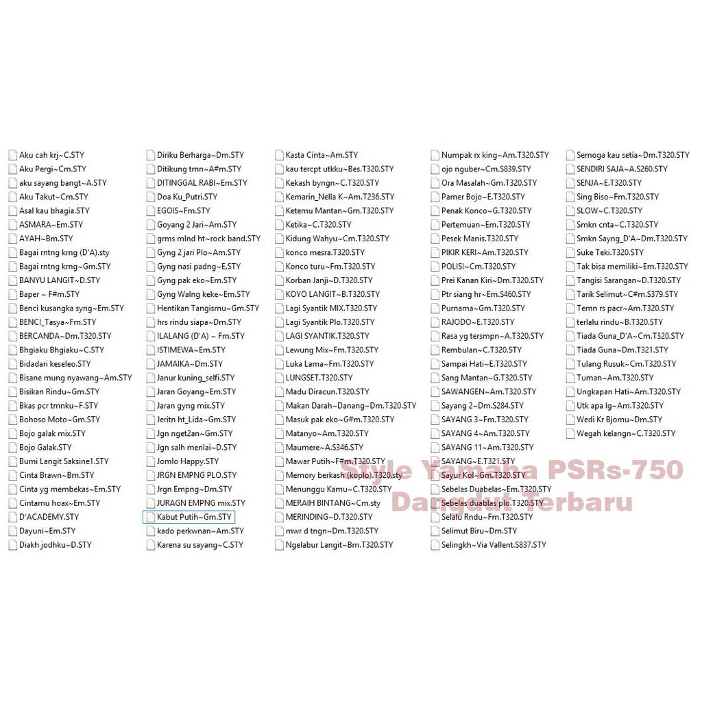 Jual Style Sampling dan Song YAMAHA PSR 750 Dangdut Koplo Terbaru Update