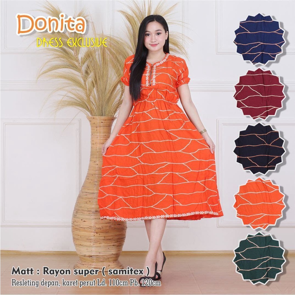 Daster Arab Renda Rayon Premium Dress Melati Renda Lengan Pendek Busui LD 110 cm