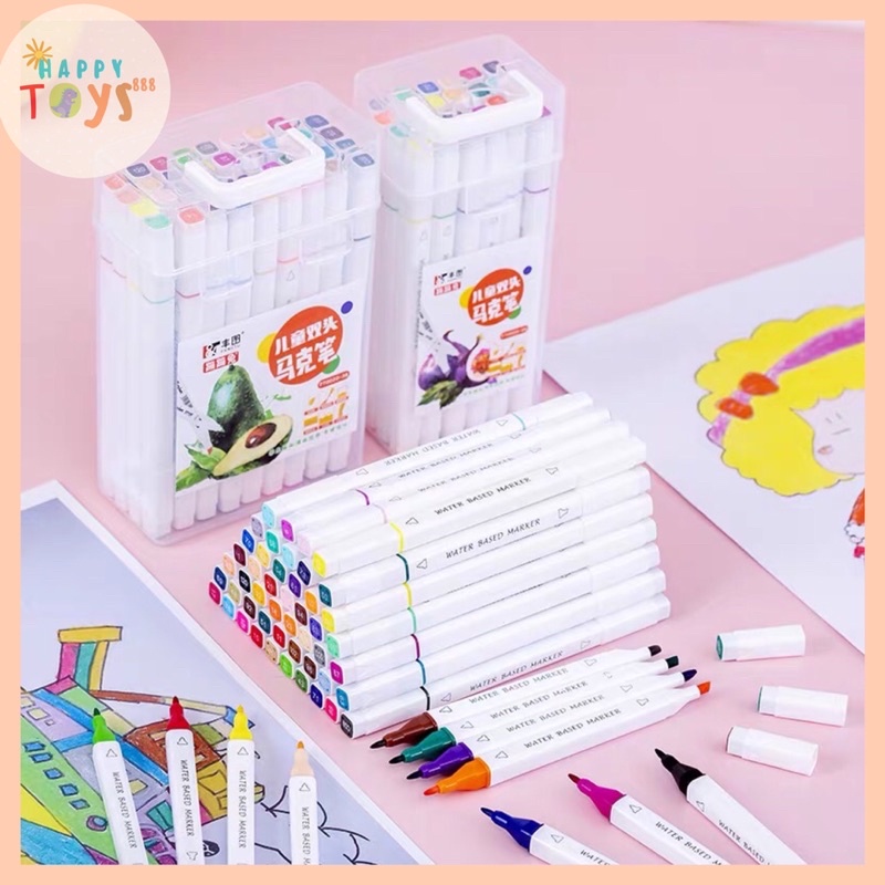 

HAPPYTOYS.888 #A83 SPIDOL WARNA SISWA SEKOLAH DASAR BERKEPALA DUA / LUKISAN PENSIL CAT AIR SENI ANAK-ANAK / PENA GRAFITI 12 WARNA 24 WARNA SPIDOL SET
