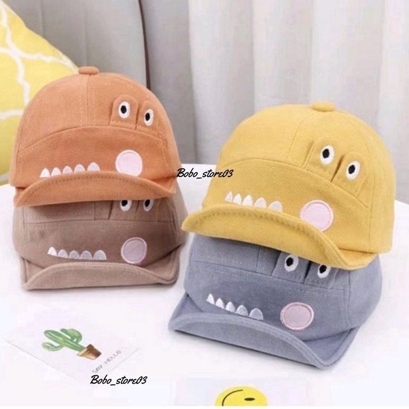 topi anak bayi laki laki perempuan lucu karakter crocodile premium-merah