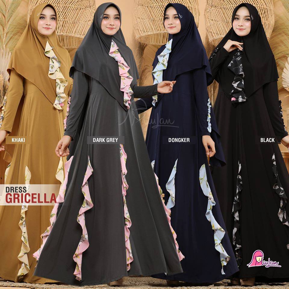 Dress Gricella Miulan / Dress Miulan / Dress Jersey / Gamis Miulan / Gamis Jersey / Gamis Syari / Se