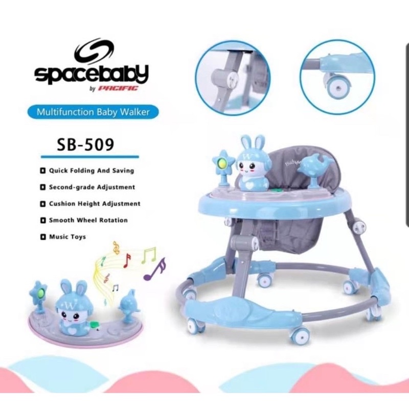 Babywalker Spacebaby SB 509 baby walker spacebaby kelinci