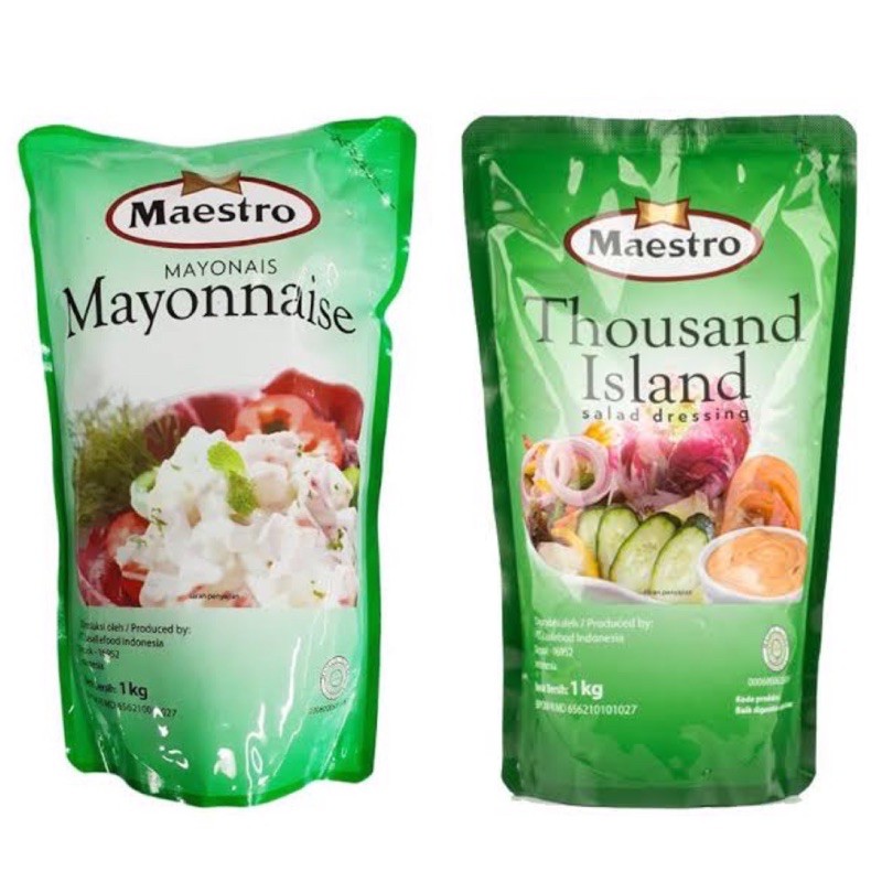 

MAESTRO MAYONNAISE STAND POUCH 1KG/ Original/ Thousand Island Mayonais