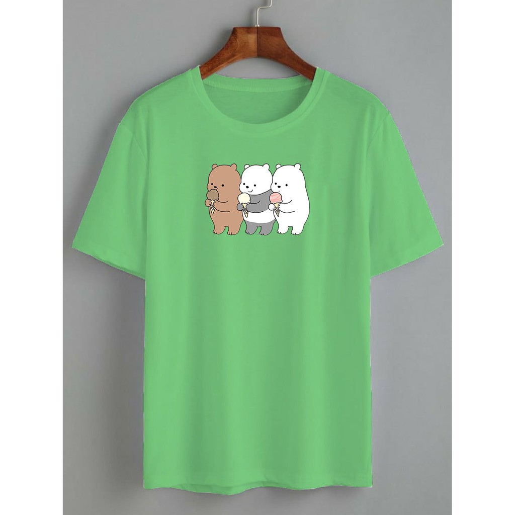 kaos THREE BEAR ICE CREAM / kaos wanita/ KATUN 24S