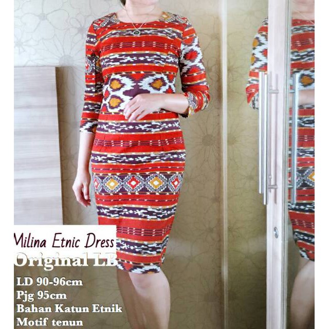 PROMO Milina Dress Etnik/Batik Etnik/Batik Katun