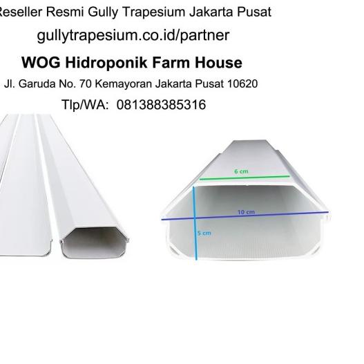 ← Pipa Hidroponik NFT Gully Trapesium 2 Meter (Polos) ◄