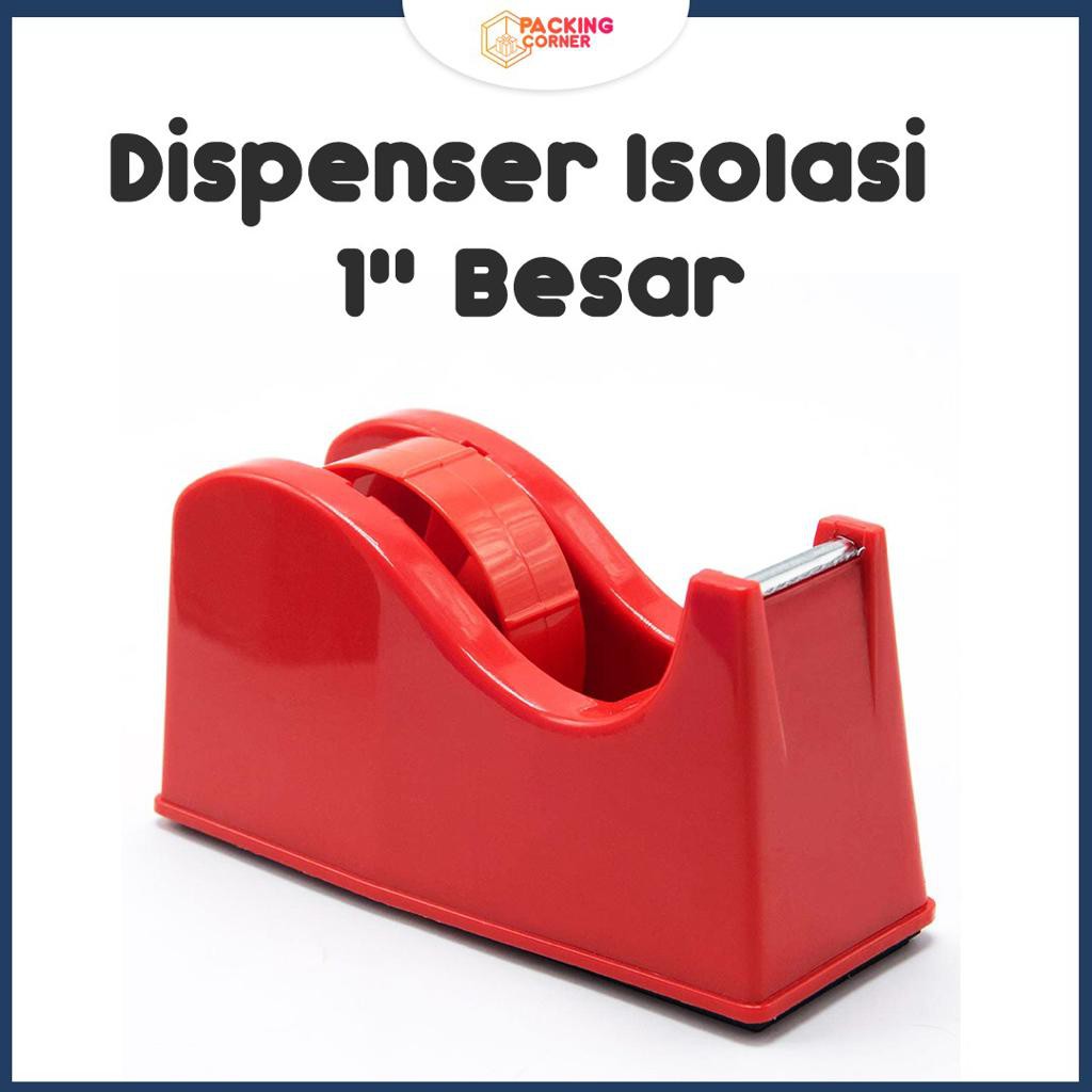 Premium (Mount) Tape Dispenser Alat Potong Isolasi 1 inch Tempat Solatip Duduk Besar
