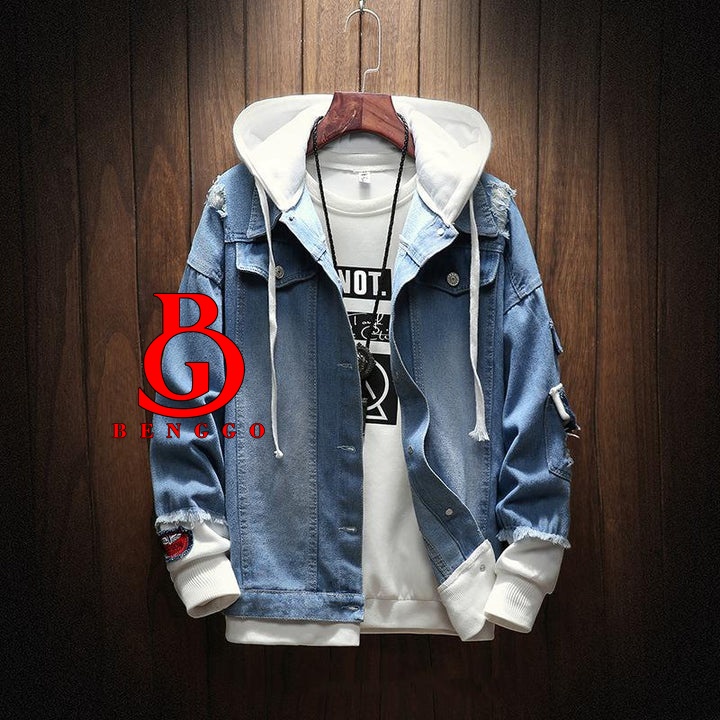 BENGGO.ID | Jaket Jeans Oversize / Jaket Jeans Oversize Pria / Jaket Jeans Oversize Wanita / Jaket J