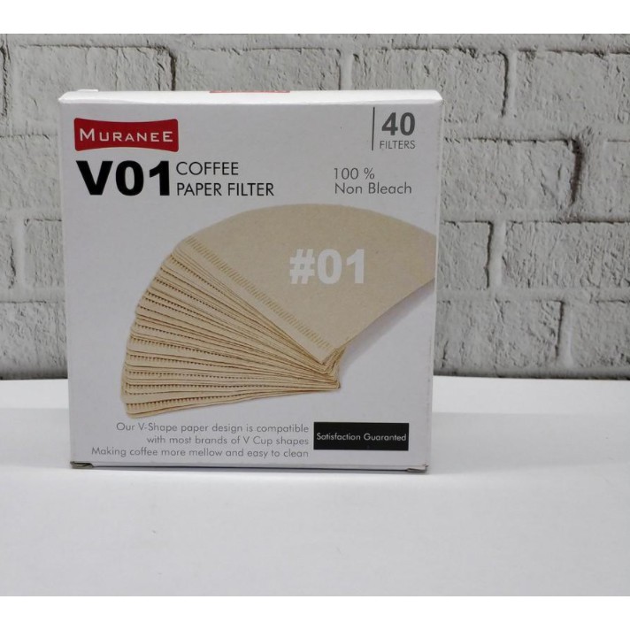 Muranee Paper Filter V01 Unbleach Warna Coklat Coffee  Kertas Kopi / Muranee paper Filter Coffe V01