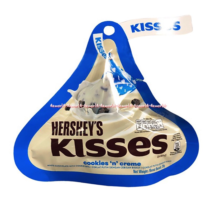 

Hershey's Kisses 36gr Cookies N Creme Chocolate With Almond Coklat Hersheys Kiss Cokies and Cream 36 gram