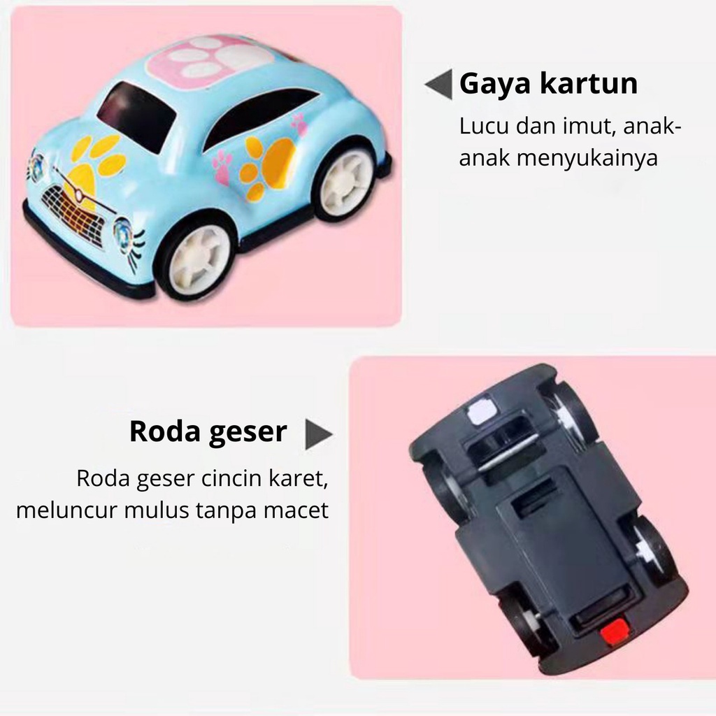 Mainan Anak Mobil Mini Pull Back Colorfull Racing Mini Car Kids