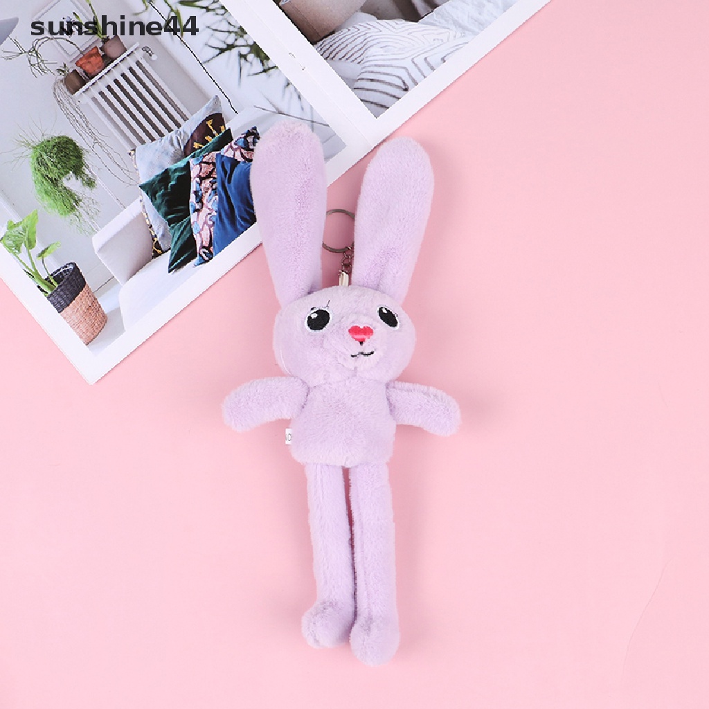 Sunshine Gantungan Kunci Boneka Plush Kelinci Kartun Untuk Hadiah Pasangan