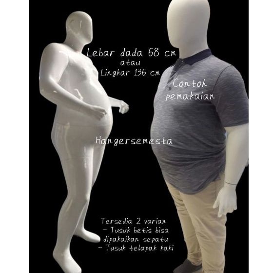 MANEKIN FULLBODY PRIA DAN WANITA BIG SIZE MANEKIN JUMBO/PATUNG BESAR