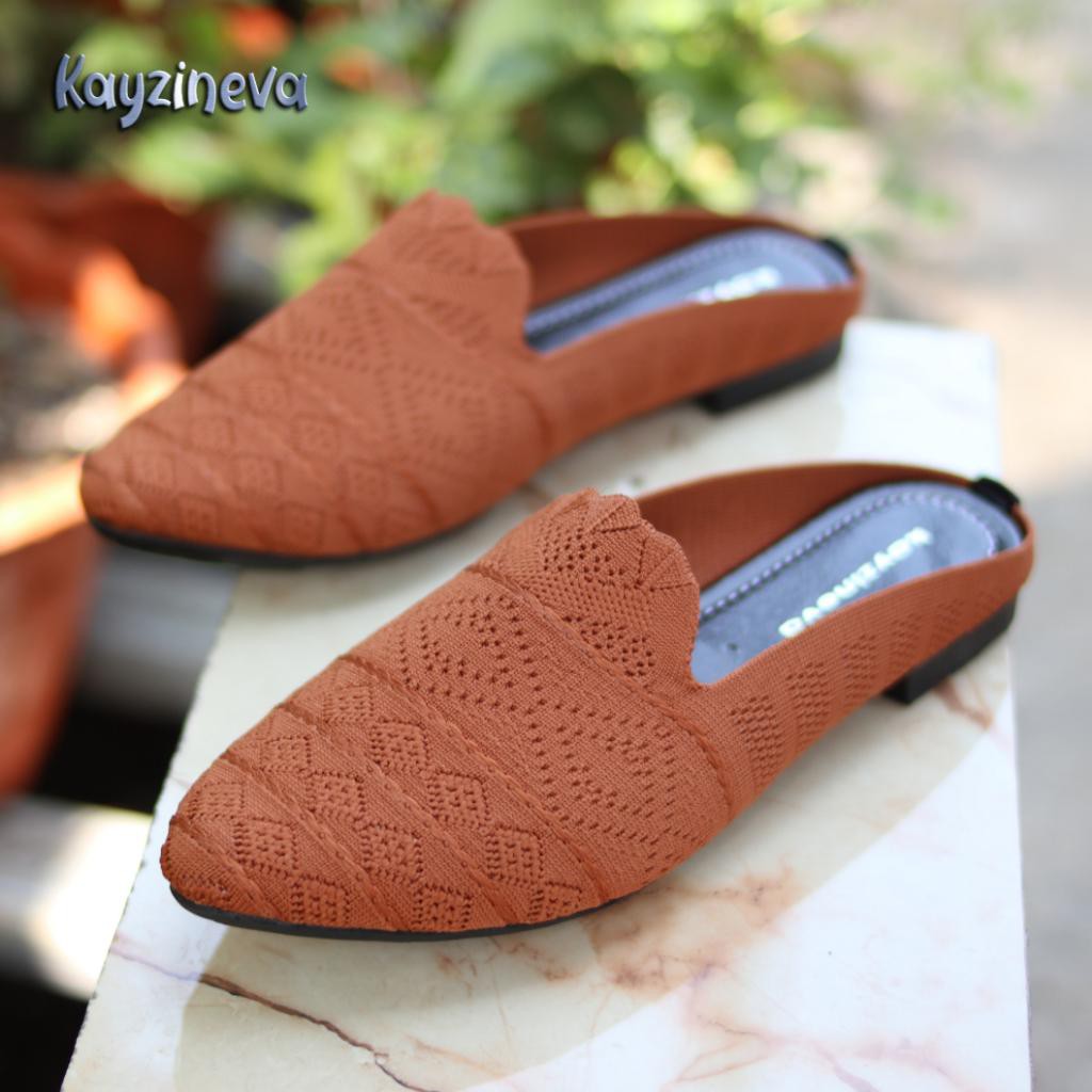 KAYZINEVA Sepatu Flat Wanita Safari Rajut  (HY45)