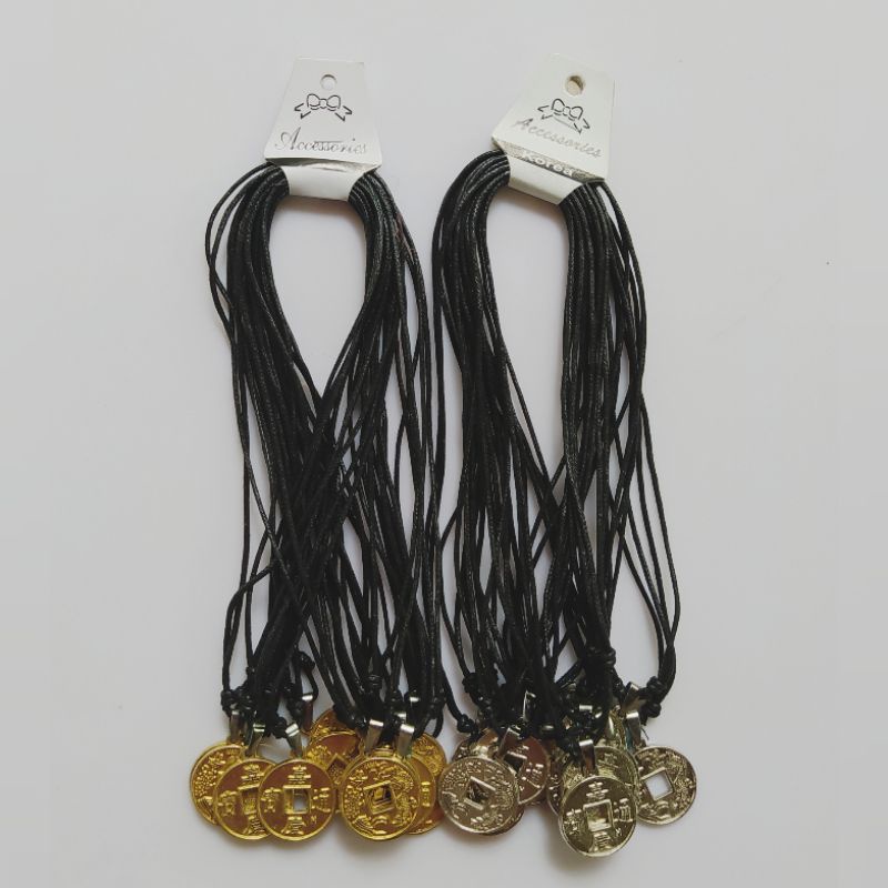 (Perlusin) Kalung Tali Liontin Metal Isi 12pcs
