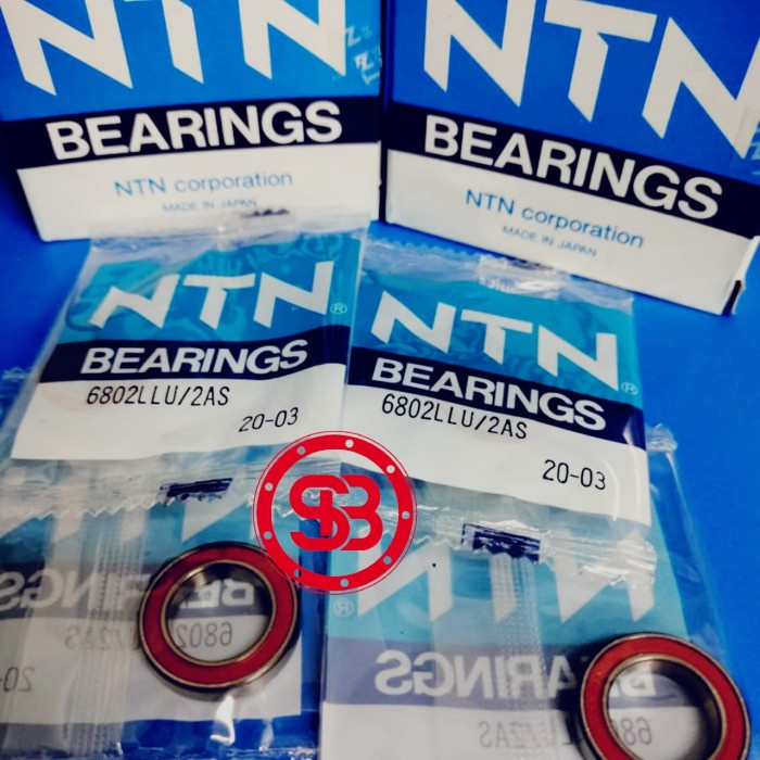 Bearing 6802 2RS NTN ORIGINAL( tutup karet )