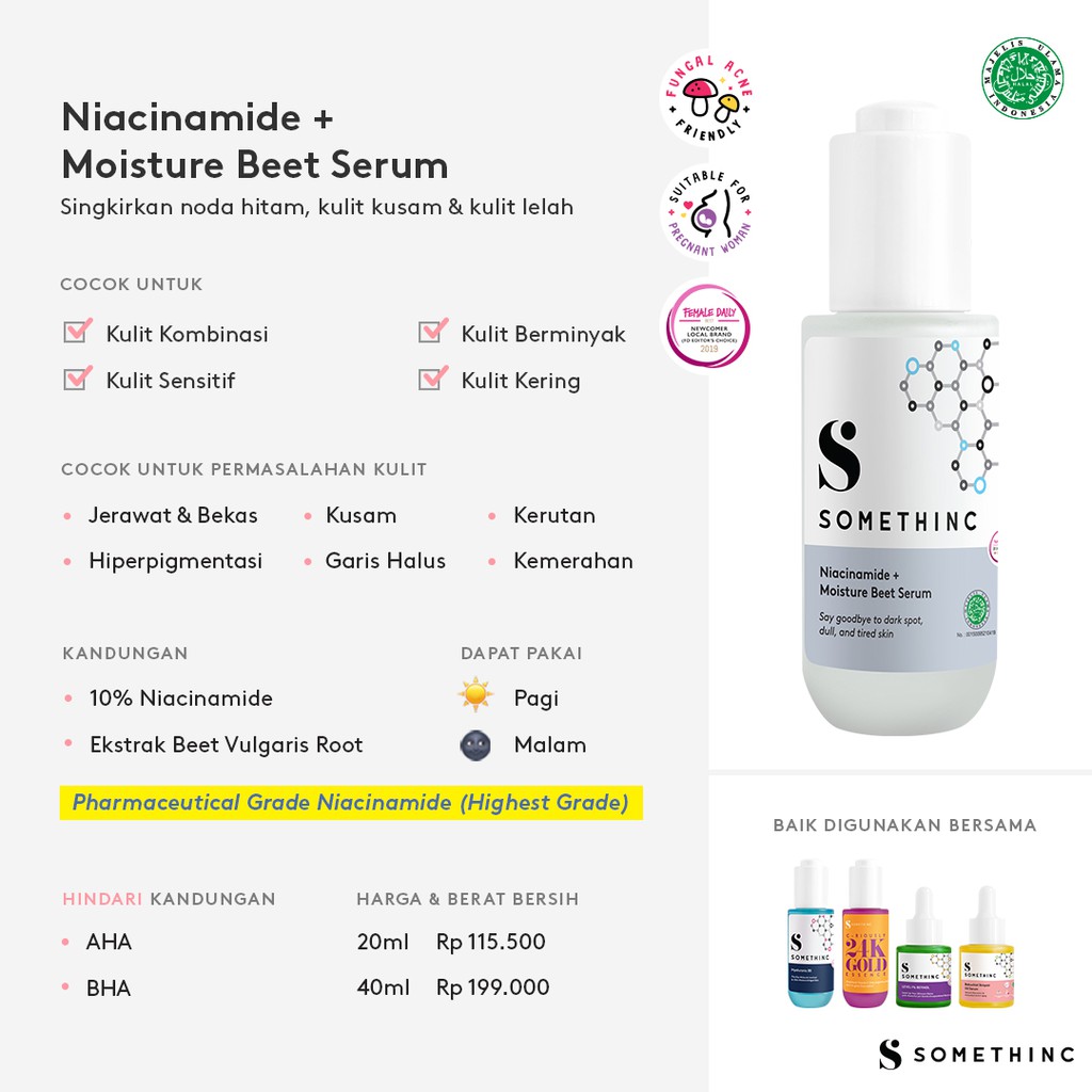 [ FREE GIFT ] SOMETHINC Niacinamide + Moisture Beet Serum - 20ml &amp; 40ml