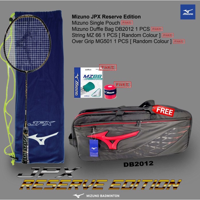 MIZUNO JPX RESERVE EDITION [3U] WITH DUFFLE BAG DB2012 BLACK - RED