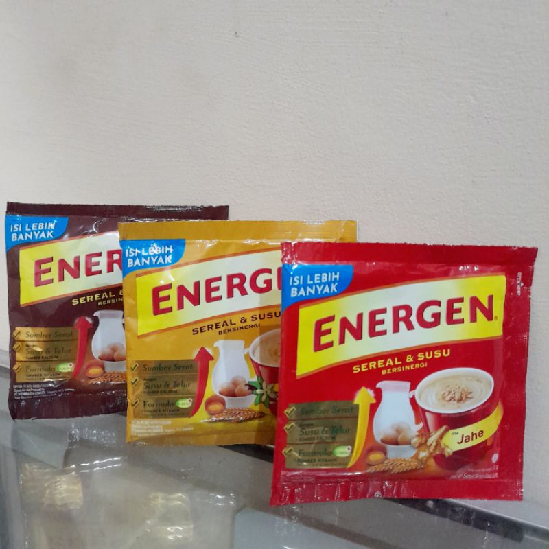 

Energen Sereal Cereal dan Susu Minuman Rasa Coklat Vanila Jahe Sachet Renceng Renteng Sarapan Sehat Praktis Makanan Bergizi