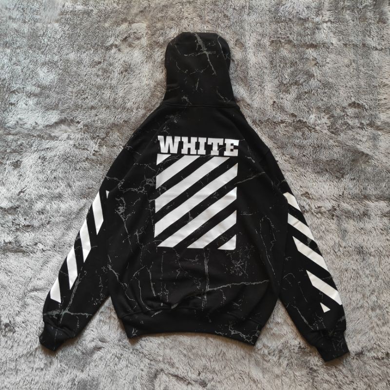 Sweater Hoodie Off White Marble Religion Grapict Fulltag &amp; Lebel