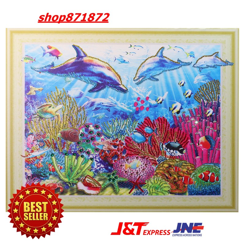 DIY DIAMOND PAINTING CRYSTAL DIAMOND PAINTING DOLPHIN